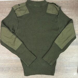 DSCP Valor Collection USMC Green 100% Wool Crewneck Sweater 40/Large